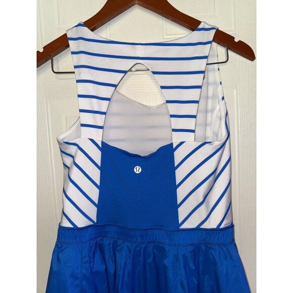 Lululemon RARE Club Dress Deauville Stripe Pipe Dream Blue White Size 8 - Picture 9 of 15